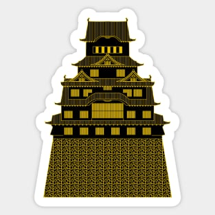 Black Himeji Castle II Sticker